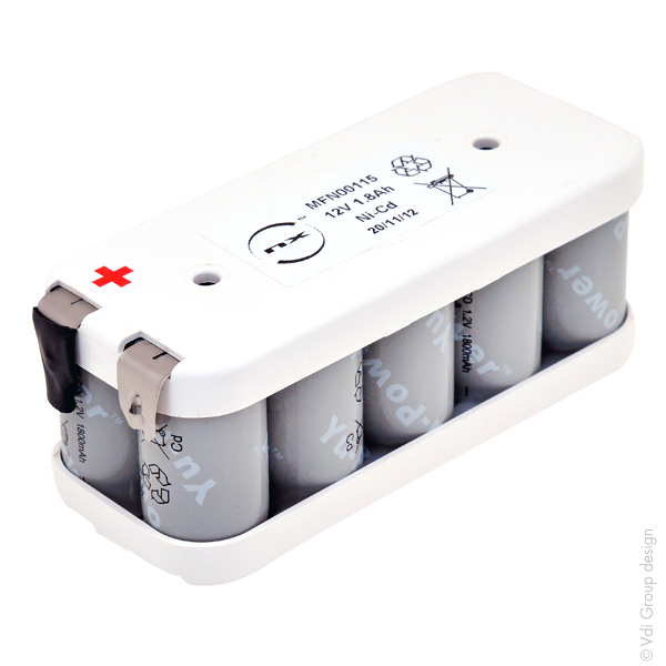 Batterie(s) Batterie Nicd 10x SC 10S1P ST2 12V 1.8Ah Cosse