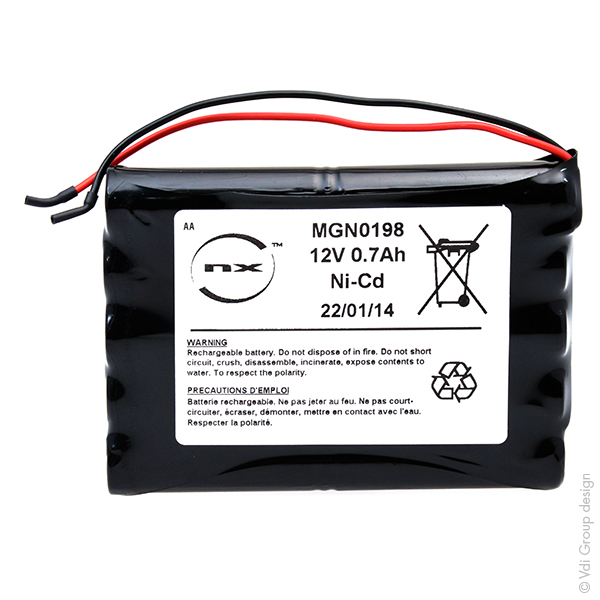 Pack(s) Batterie Nicd 12x AA 10S1P ST5 12V 700mAh F110