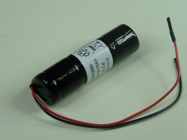 Pack(s) Batterie Nicd 3x 1/3AA 3S1P ST4 3.6V 150mAh Fils