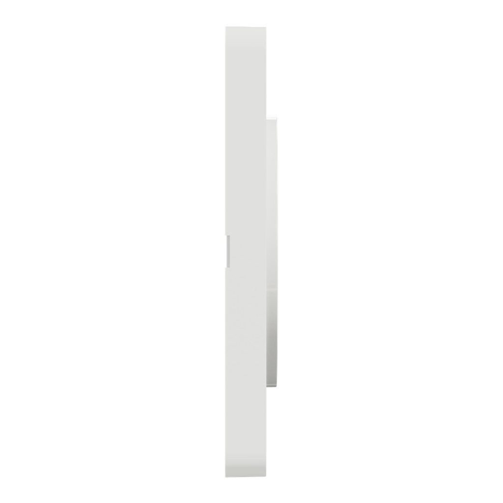 Odace 2011 Touch - plaque 1 poste aluminium brossé avec liseré blanc