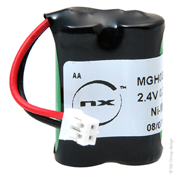 Pack(s) Batterie Nimh 2x 2/3AAA 2S1P ST1 2.4V 300mAh JST