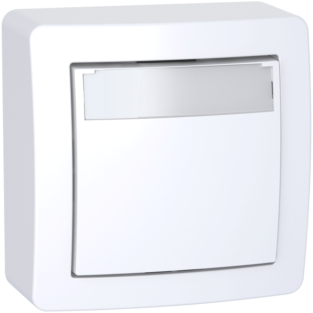 Alréa - poussoir avec porte étiquette - complet - blanc polaire
