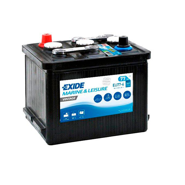 Batterie(s) Batterie bateau EXIDE Vintage EU77-6 6V 77Ah