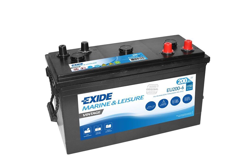 Batterie(s) Batterie bateau EXIDE Vintage EU200-6 6V 200Ah