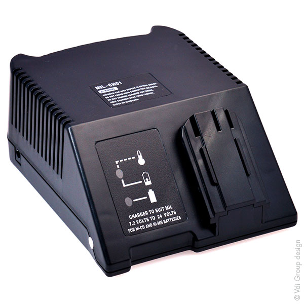 Unité(s) Chargeur pour batterie Milwaukee et AEG 7.2V - 24V NiCD / NiMH