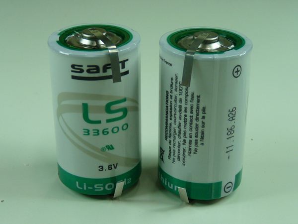 Pack(s) Batterie lithium 2x LS33600 D 3.6V 17Ah T2