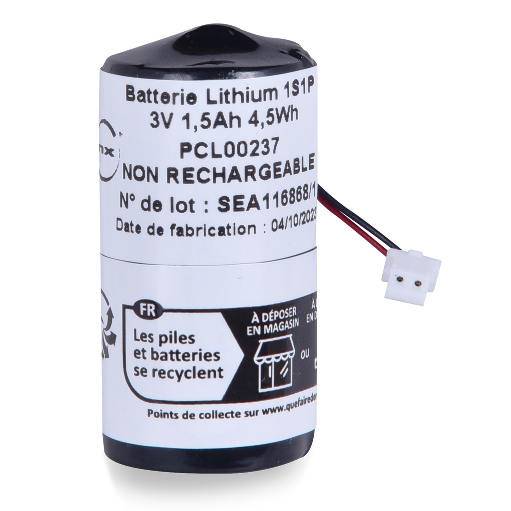 Unité(s) Pile lithium CR123A 3V 1500mAh JST