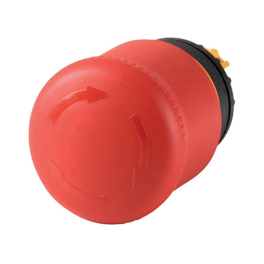 Bouton arrêt d'urgence, D=38 mm, non lumineux, déverrouillage par rotation