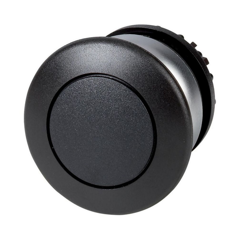 Bouton-poussoir coup de poing, noir, à rappel