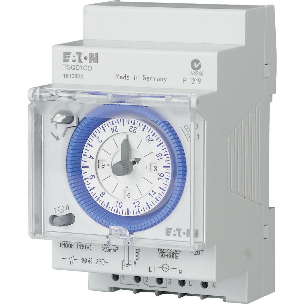 Inter horaire modulaire 24 heures, cavalier enfichable, réserve de marche