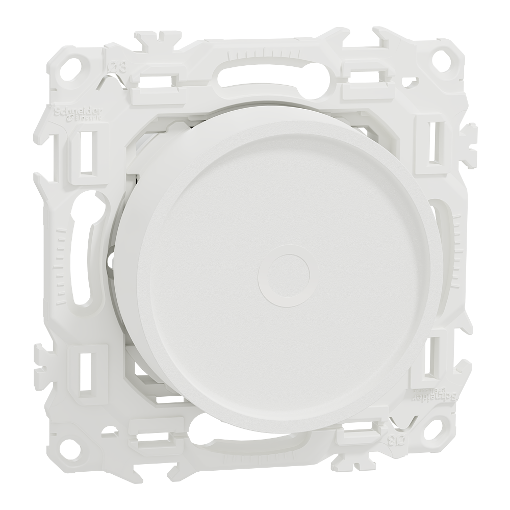 Wiser Odace - variateur rotatif connecté 2 ou 3 fils zigbee - blanc craie