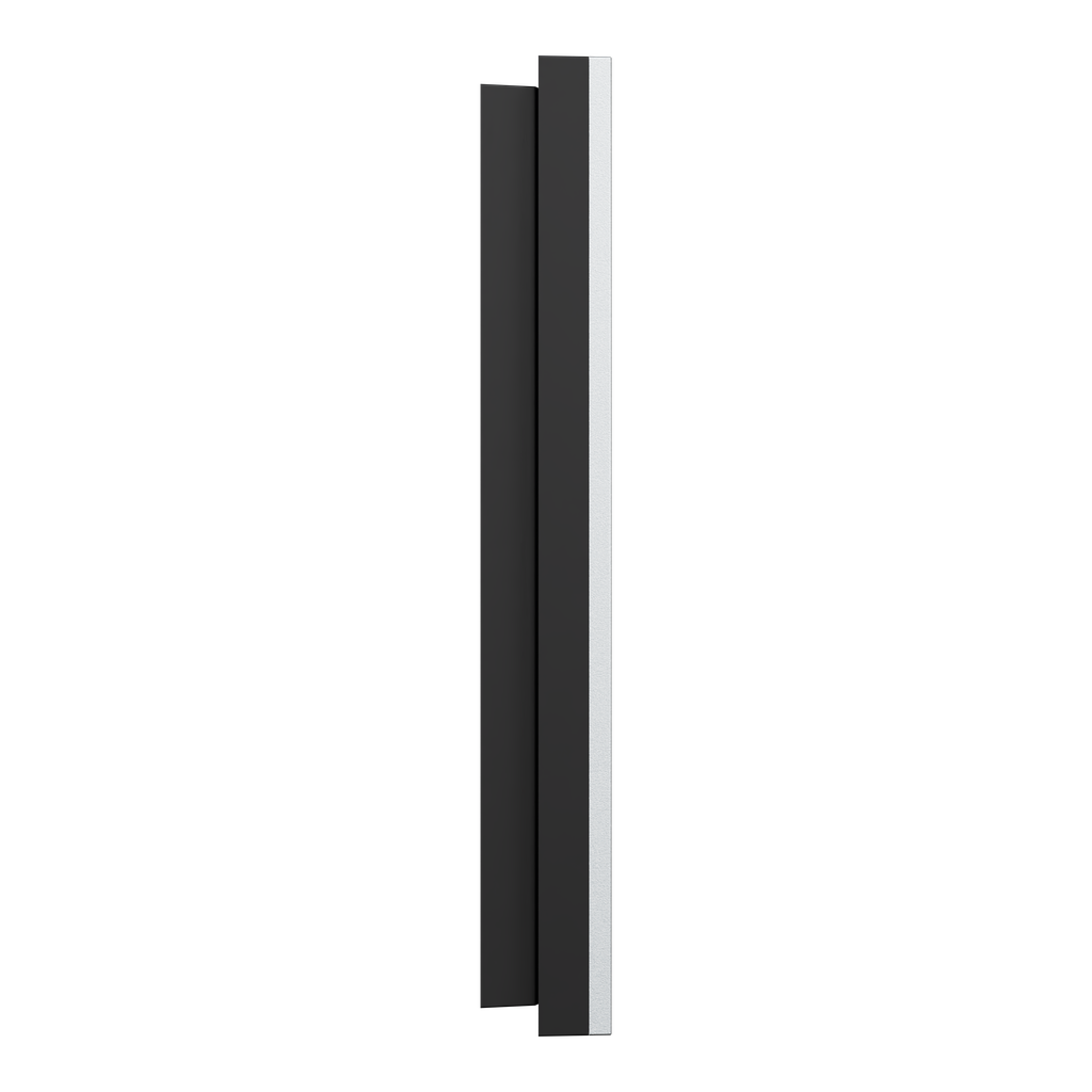 Odace Métal - plaque de finition 2 postes - effet Aluminium support noir