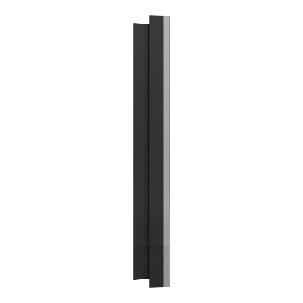 Odace Métal - plaque de finition 3 postes - effet Titane support noir