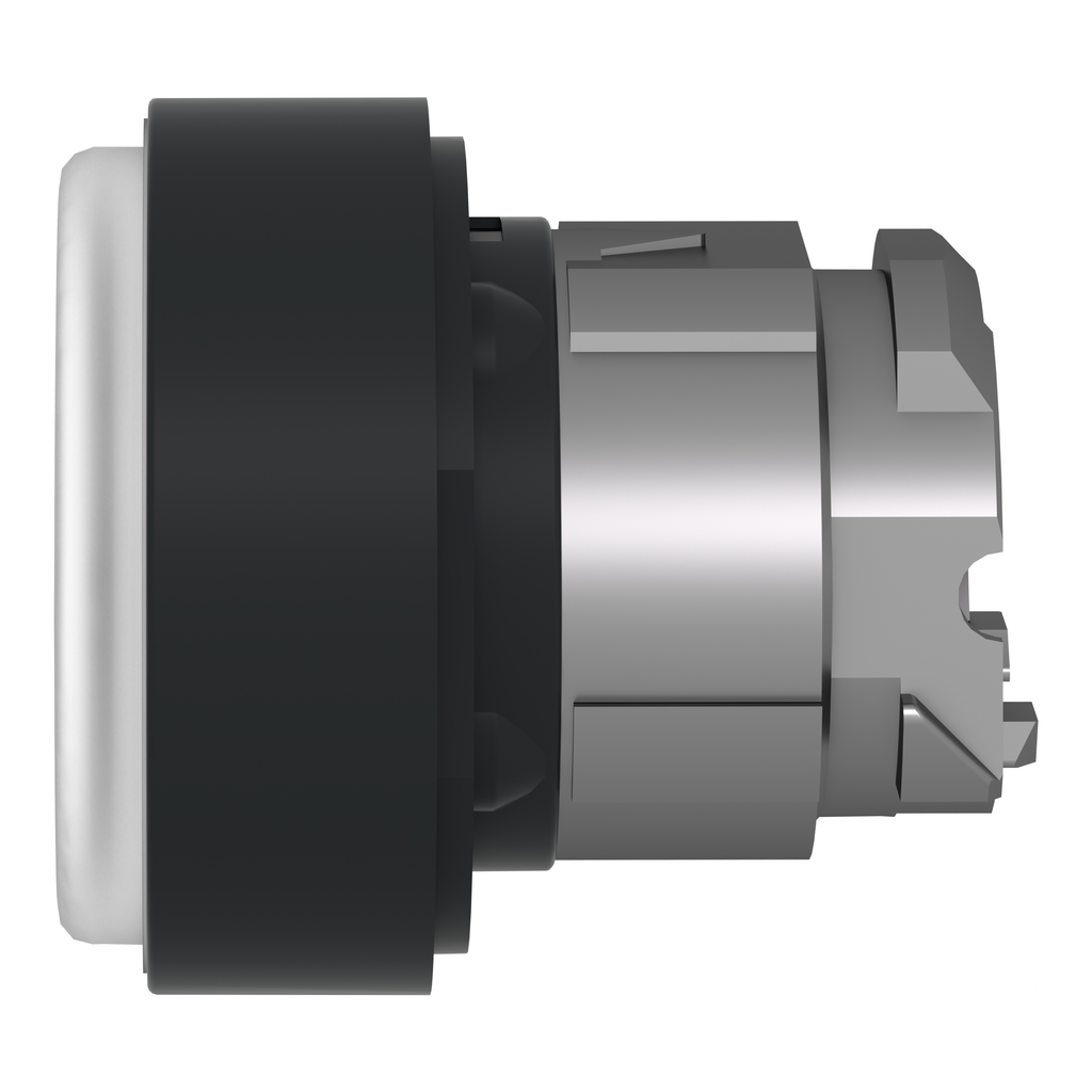 Harmony XB4 - tete de bouton - Blanc  - Membrane - diam 22 - Collerette noir