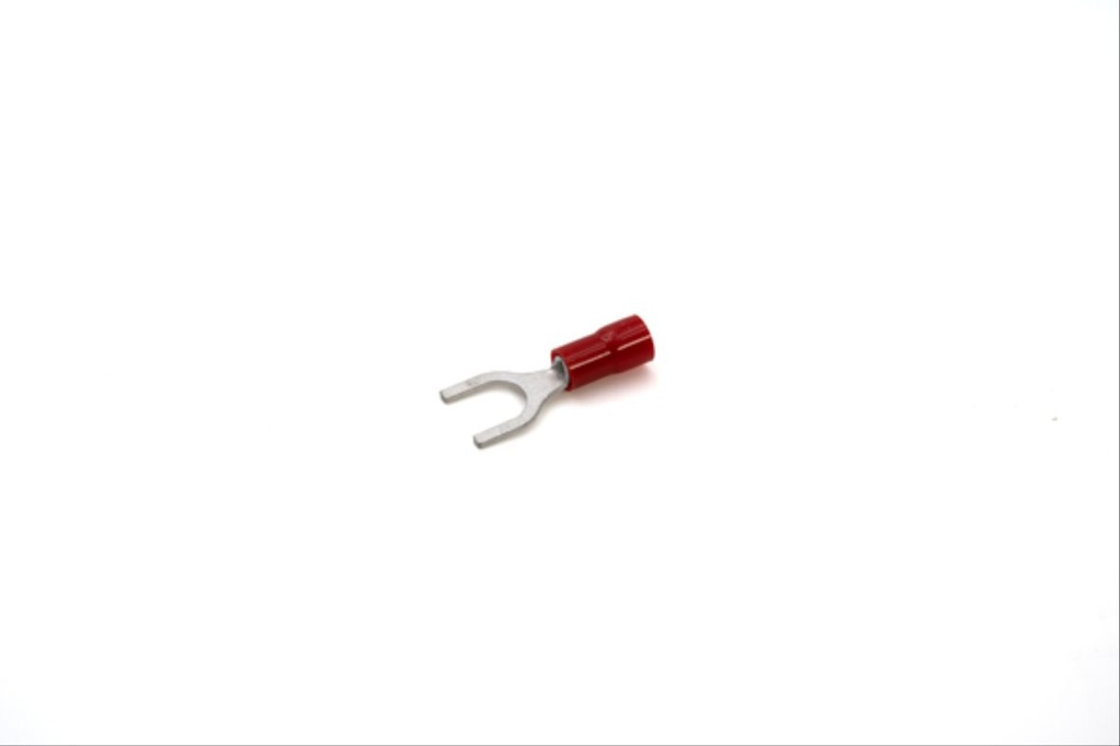 Cosse préisolée fourche rouge (0,25 à 1,5 mm²) - Diam. 5 mm