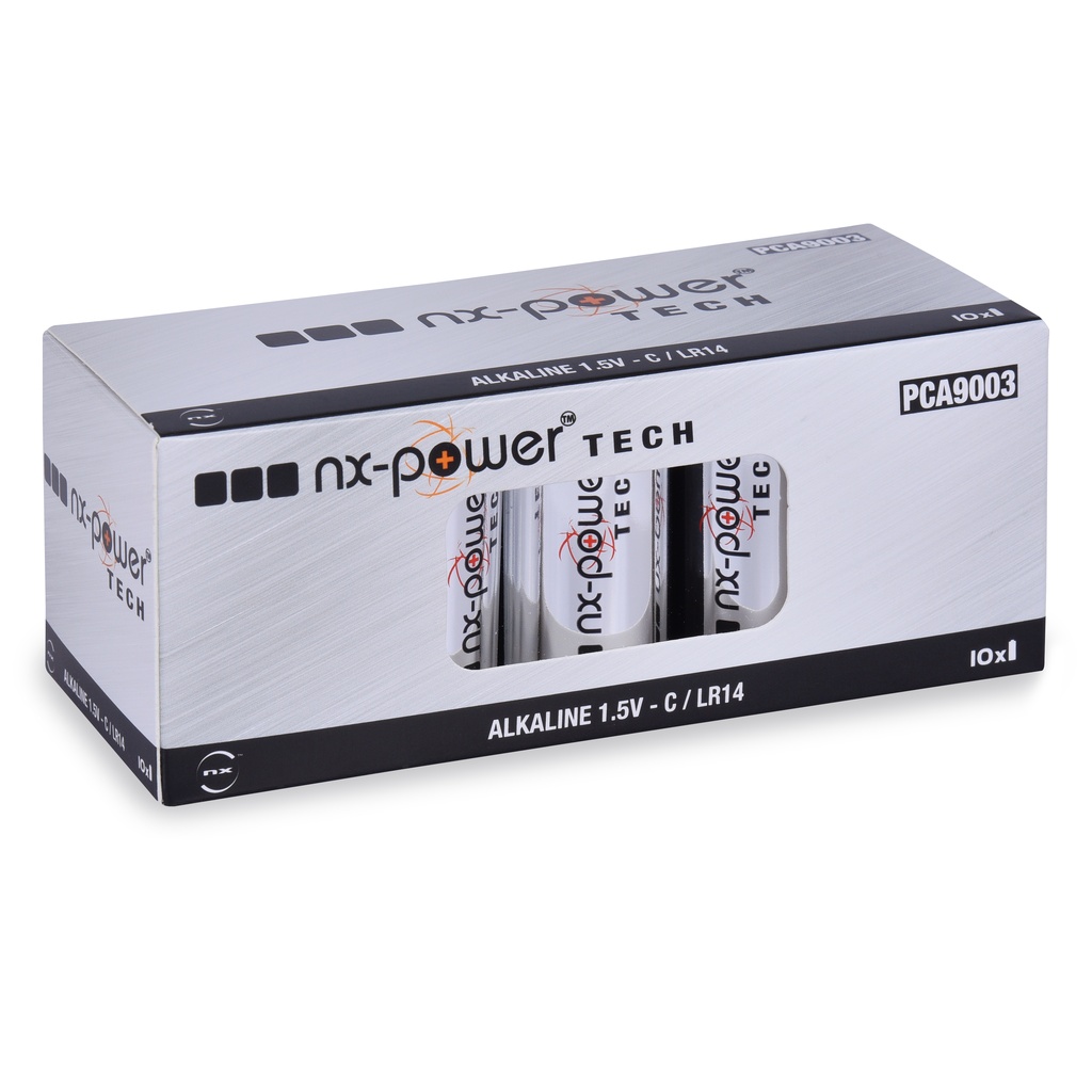 Boîte(s) de 10 Pile alcaline LR14 - C Nx-Power Tech 1.5V 9.3Ah