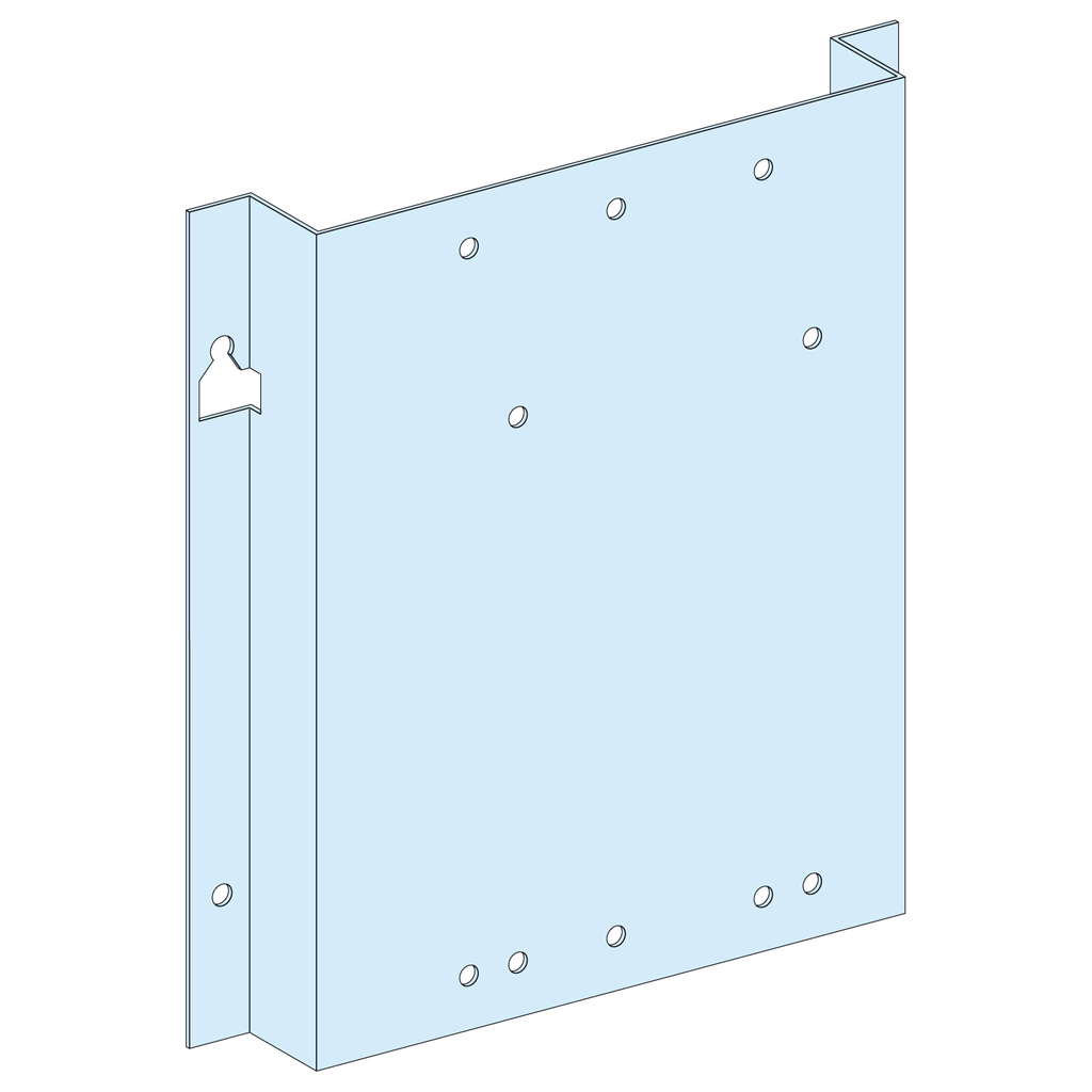 PrismaSeT G - Platine gaine-NSX-INV630 vert.-fixe-Cde manet-L=300-RAL9003