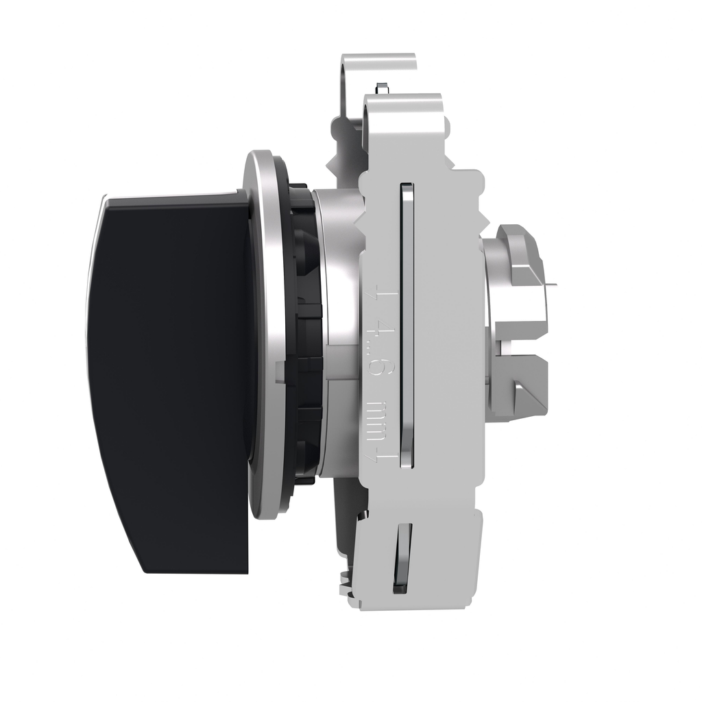 Harmony XB4 - tête bouton tournant à crosse - flush - 3 pos rap DC - noir