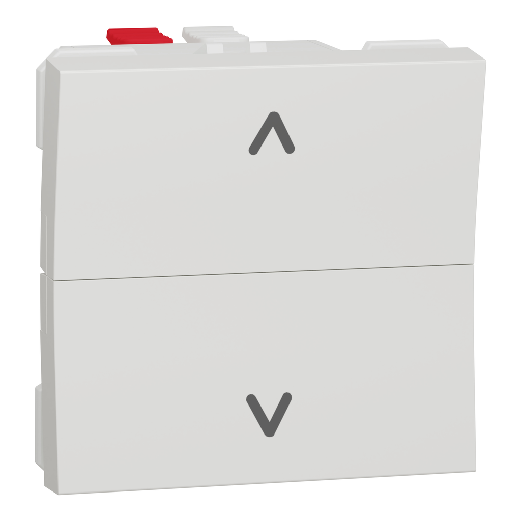 Unica - cde volet-roulant - double poussoir - 2 mod - Blanc - méca seul