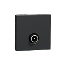 Unica - prise télévision - TV mâle - individuel - 2 mod - Anthracite - méca seul