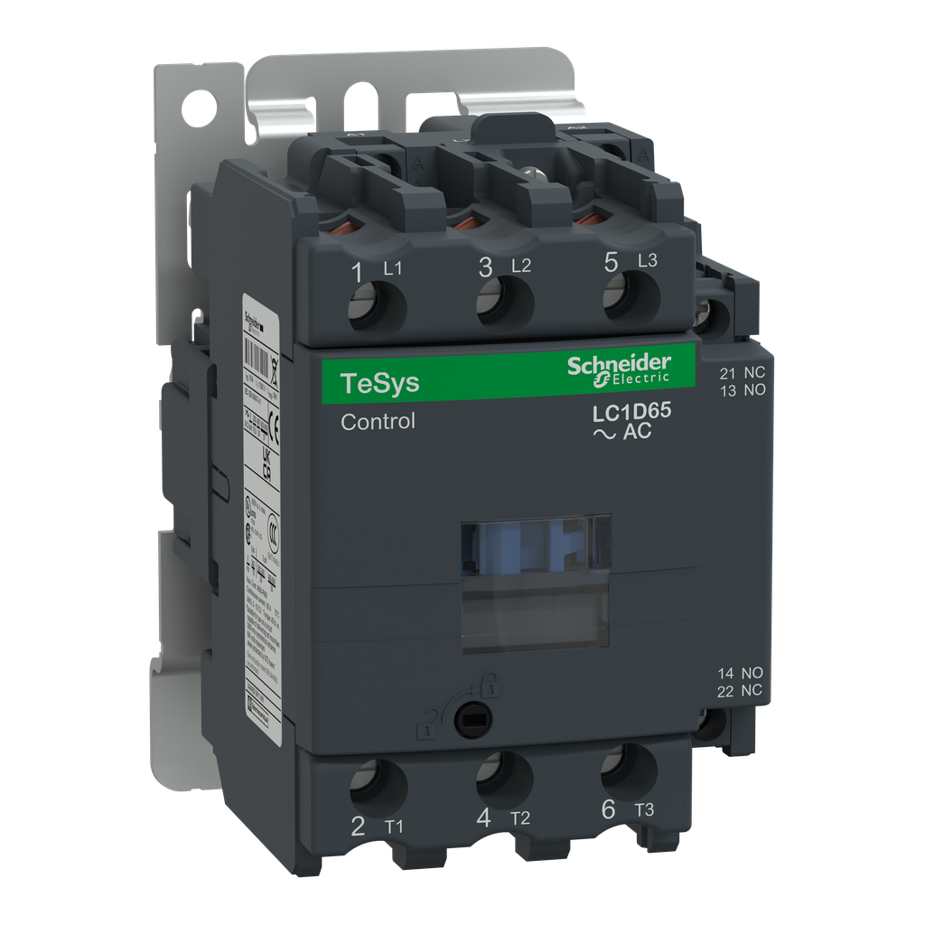 TeSys D - contacteur EN60335 - 3P (3NO) + 1NO + 1NF - AC3 <=440V 65A - 230Vca