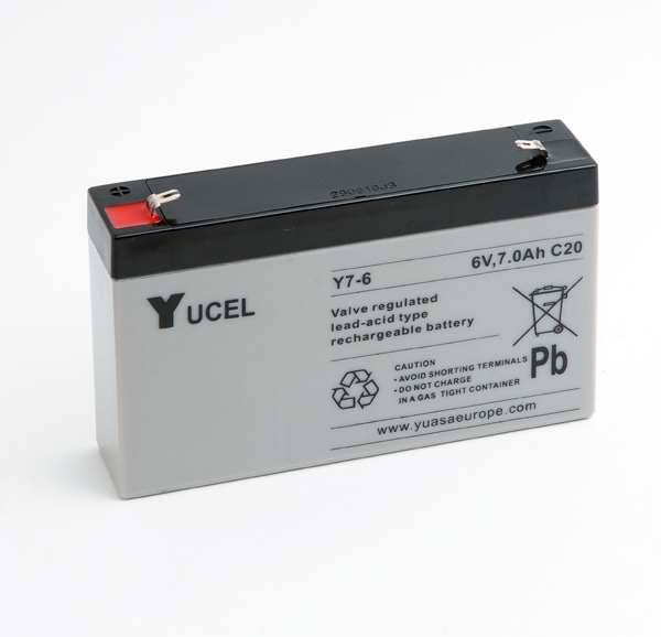 Batterie(s) Batterie plomb AGM YUCEL Y7-6 6V 7Ah F4.8