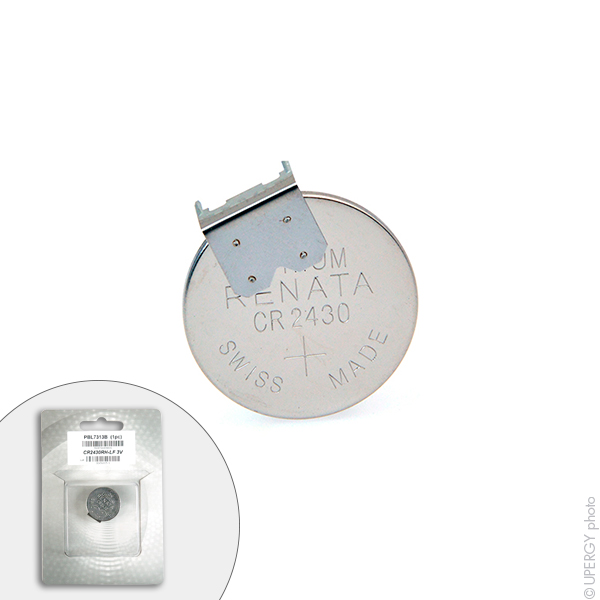 Blister(s) x 1 Pile bouton lithium blister CR2430RH-LF RENATA 3V 285mAh