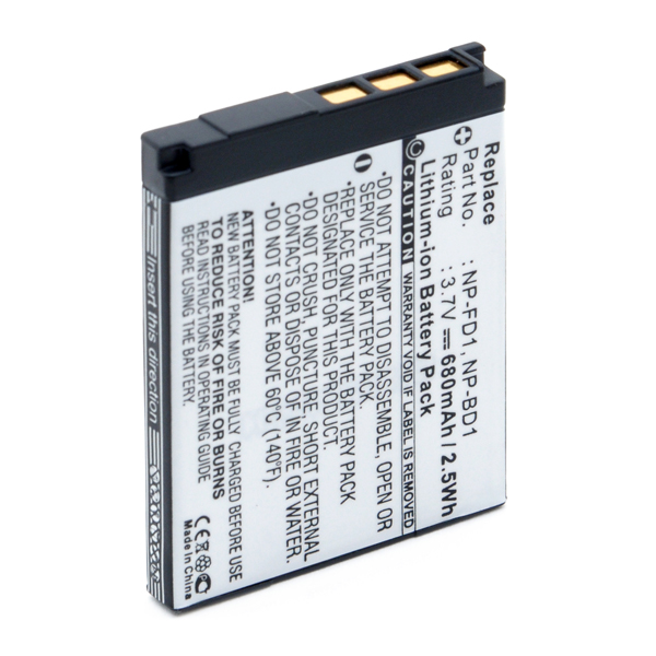 Batterie(s) Batterie appareil photo - caméra 3.6V 680mAh