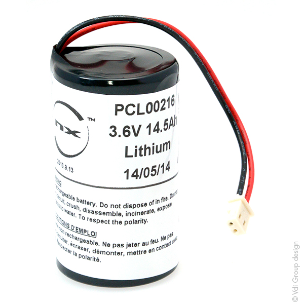 Pile(s) Batterie lithium ER34615M D 3.6V 14.5Ah Molex 5264