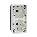 Mureva Styl - Boîte 2 postes verticale - saillie - IP55 - IK08 - blanc