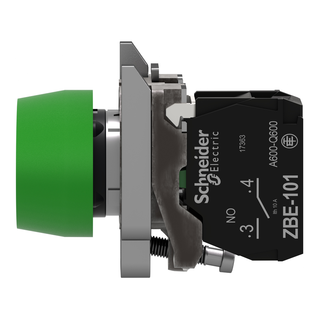 Harmony XB4 - bouton poussoir à impuls Atx - Ø22 - capuchon - vert - 1F - vis