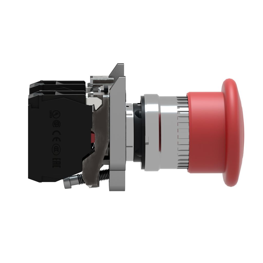 Harmony XB4 - bouton arrêt urgence Atx - Ø40 - pouss tirer - rouge - 1O+1F - vis