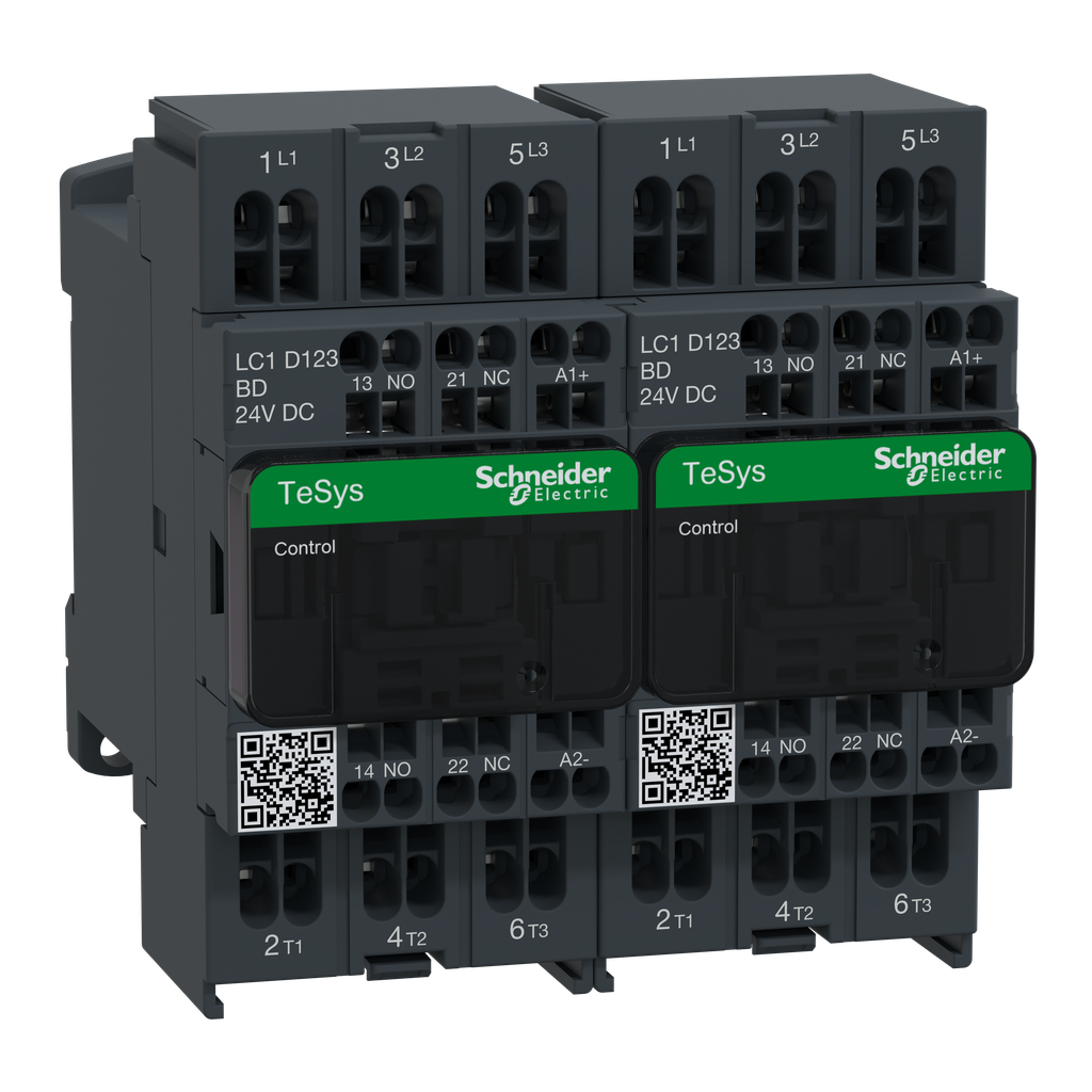 TeSys LC2D - contacteur inverseur - 3P - AC-3 440V - 12A - bobine 24Vcc