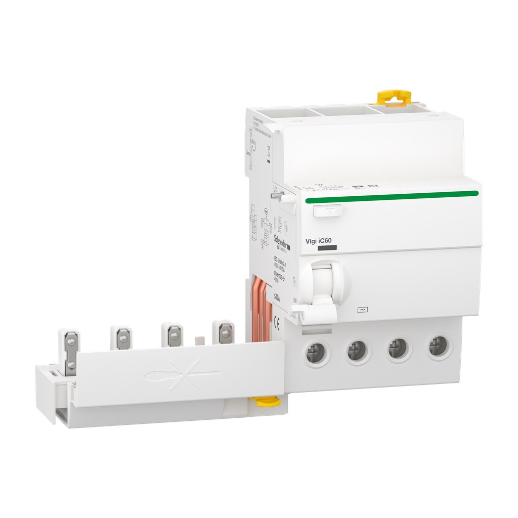 Acti9 Vigi iC60 - Bloc diff 400Vca (Ph/Ph) - 4P - 40A - 30mA - Type AC