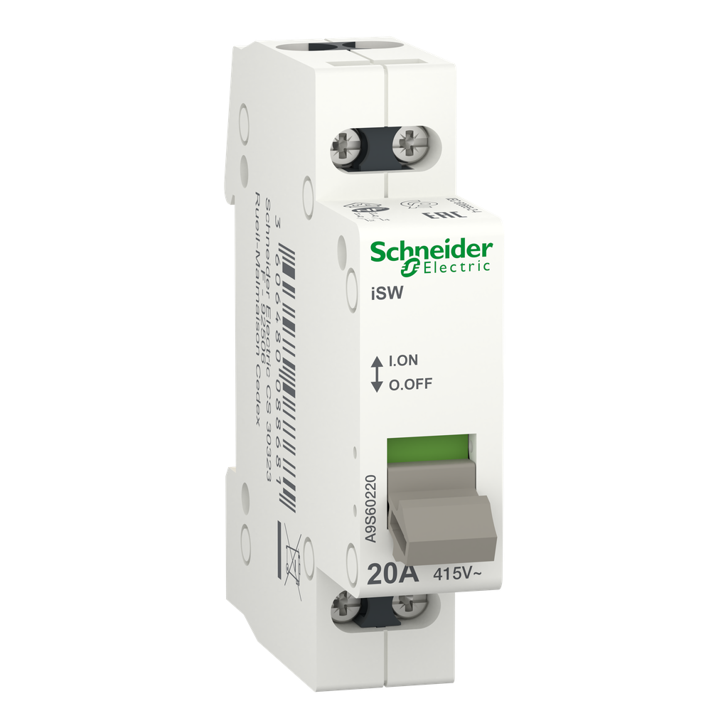 Acti9, iSW interrupteur de commande 2P 20A 415VCA
