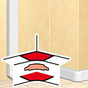 Angle intérieur pour goulottes DLP monobloc 50x105mm - blanc