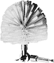 brosse a tete demi-spherique orientable a embout C via adaptateur