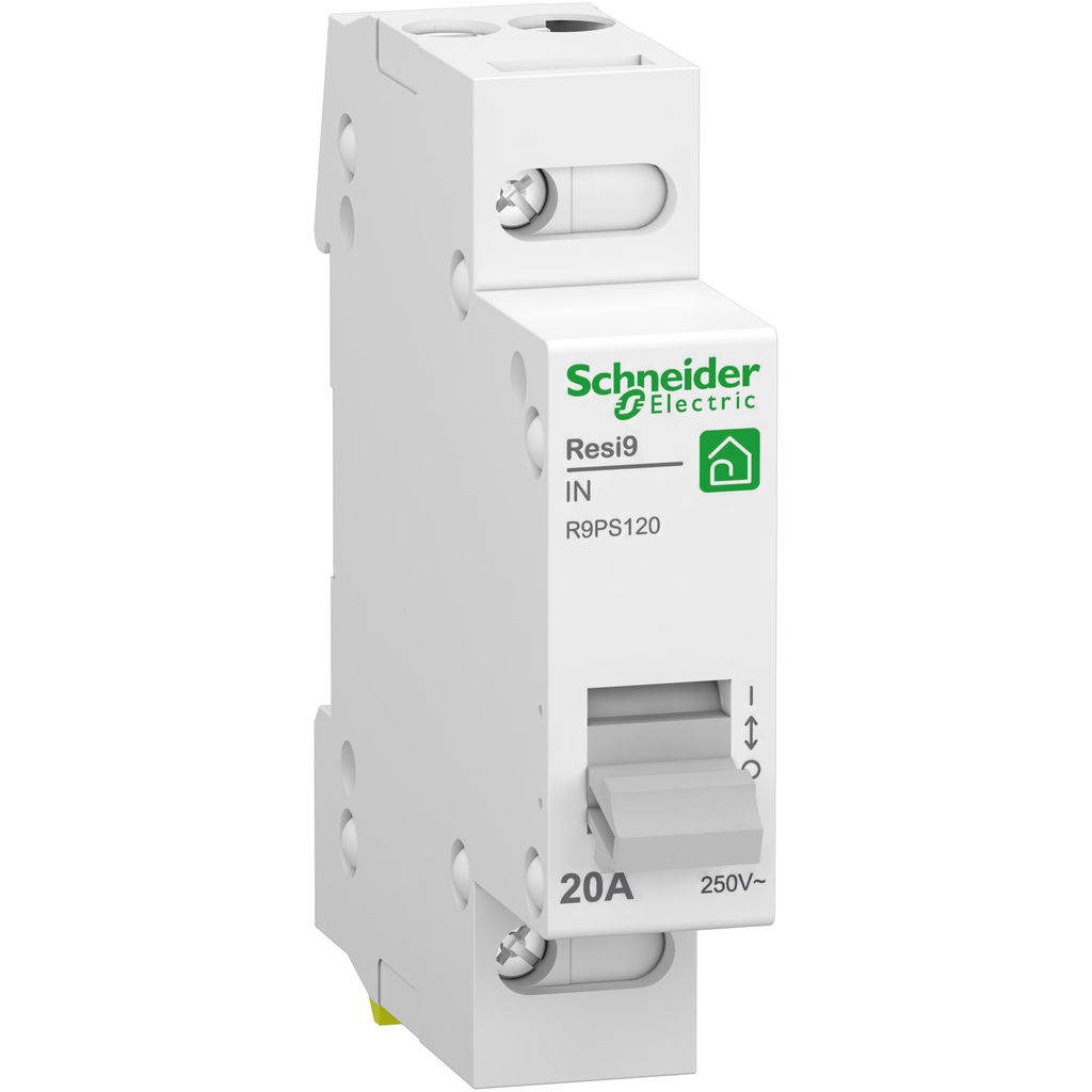 Resi9 - interrupteur - 1P - 20A - 1NO - 250VCA