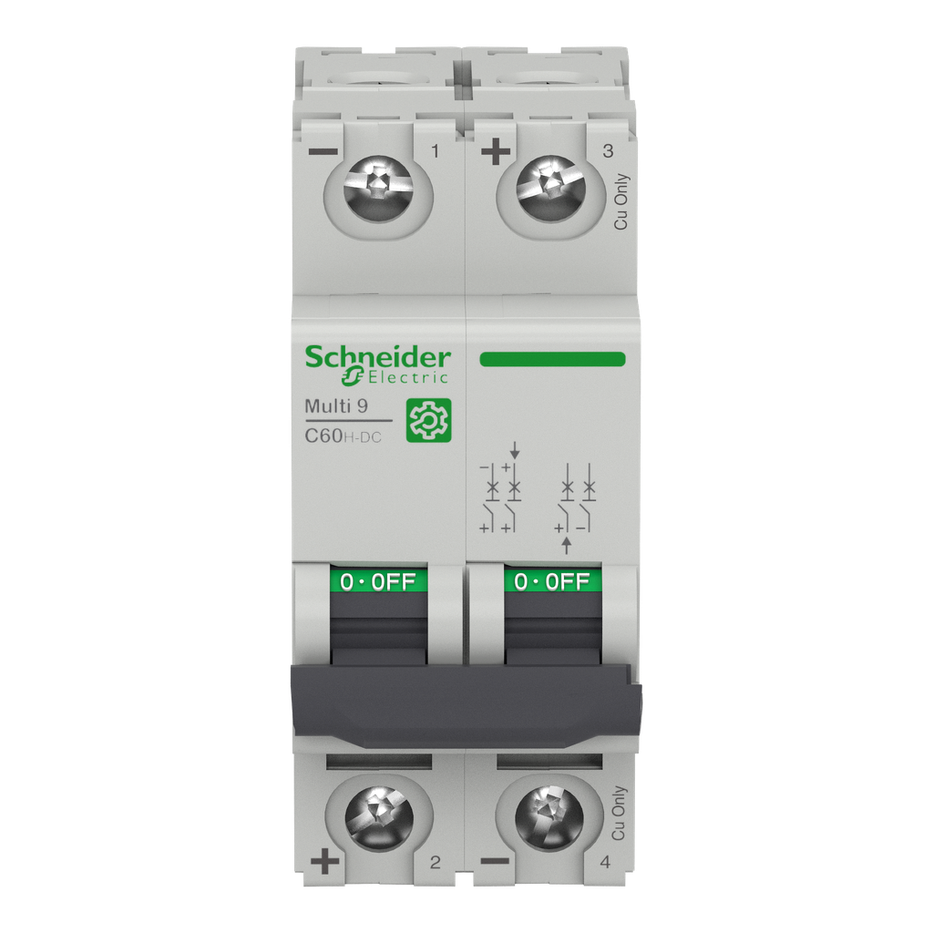 Multi9 C60H-DC - disjoncteur - 2P - 50A C 500V-DC