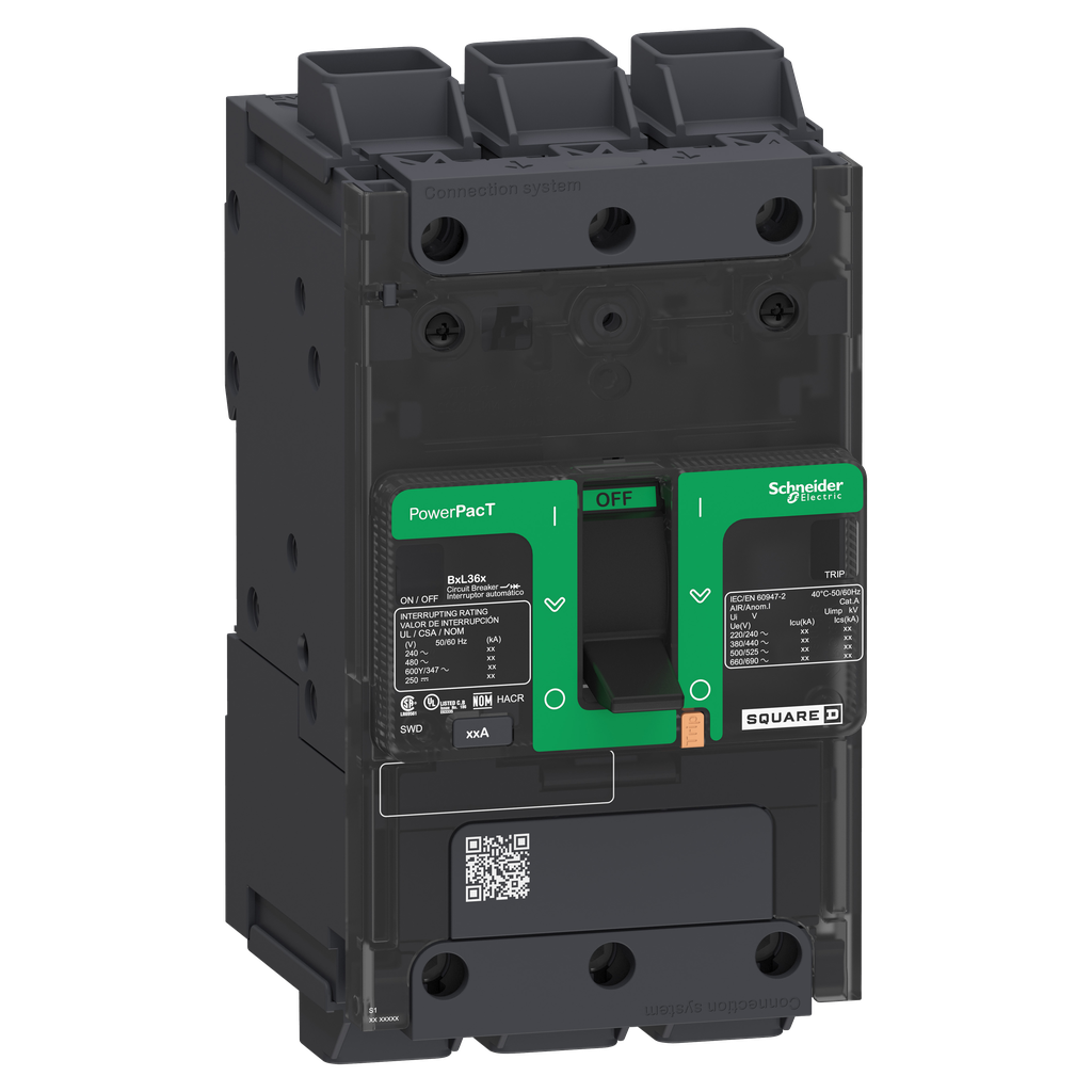 PowerPact B - disjoncteur BD - 18kA 600Y/347V - TM30D - 3P - Everlink