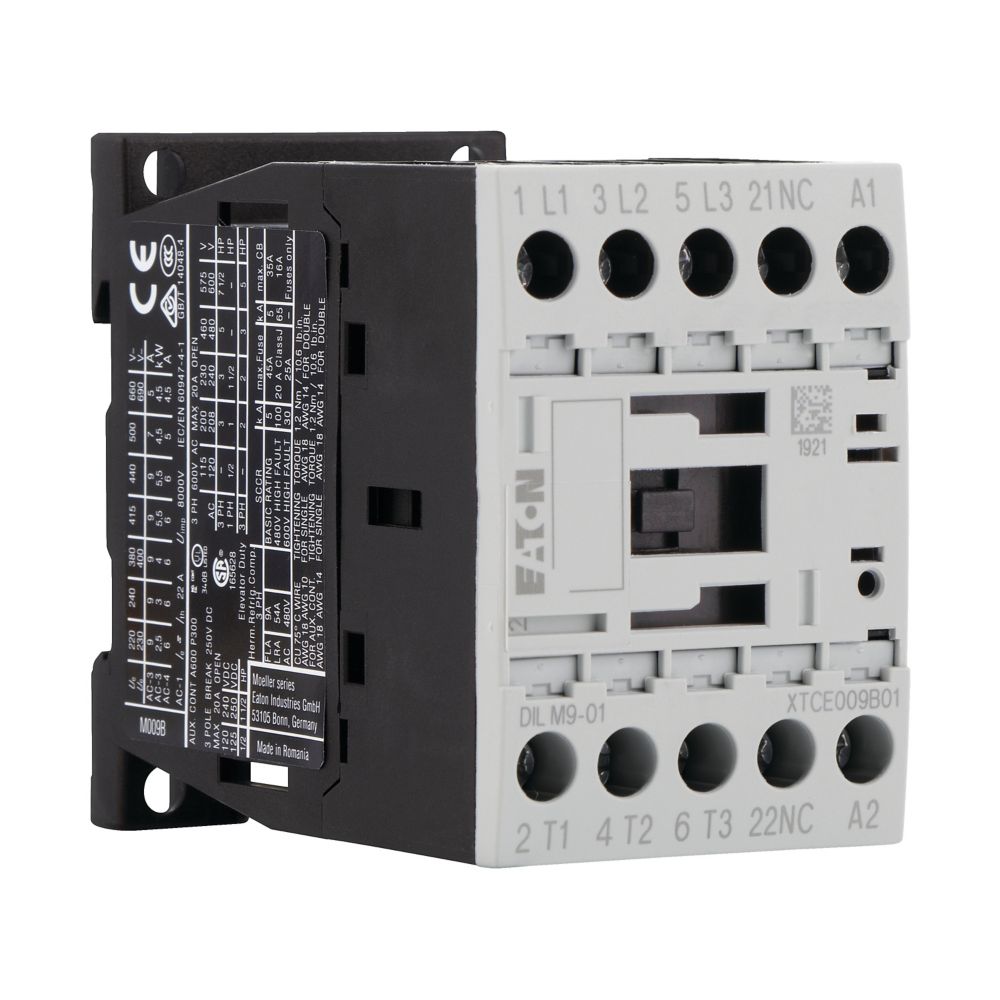 Contacteur de puissance, 3p+1O, 4kW/400V/AC3