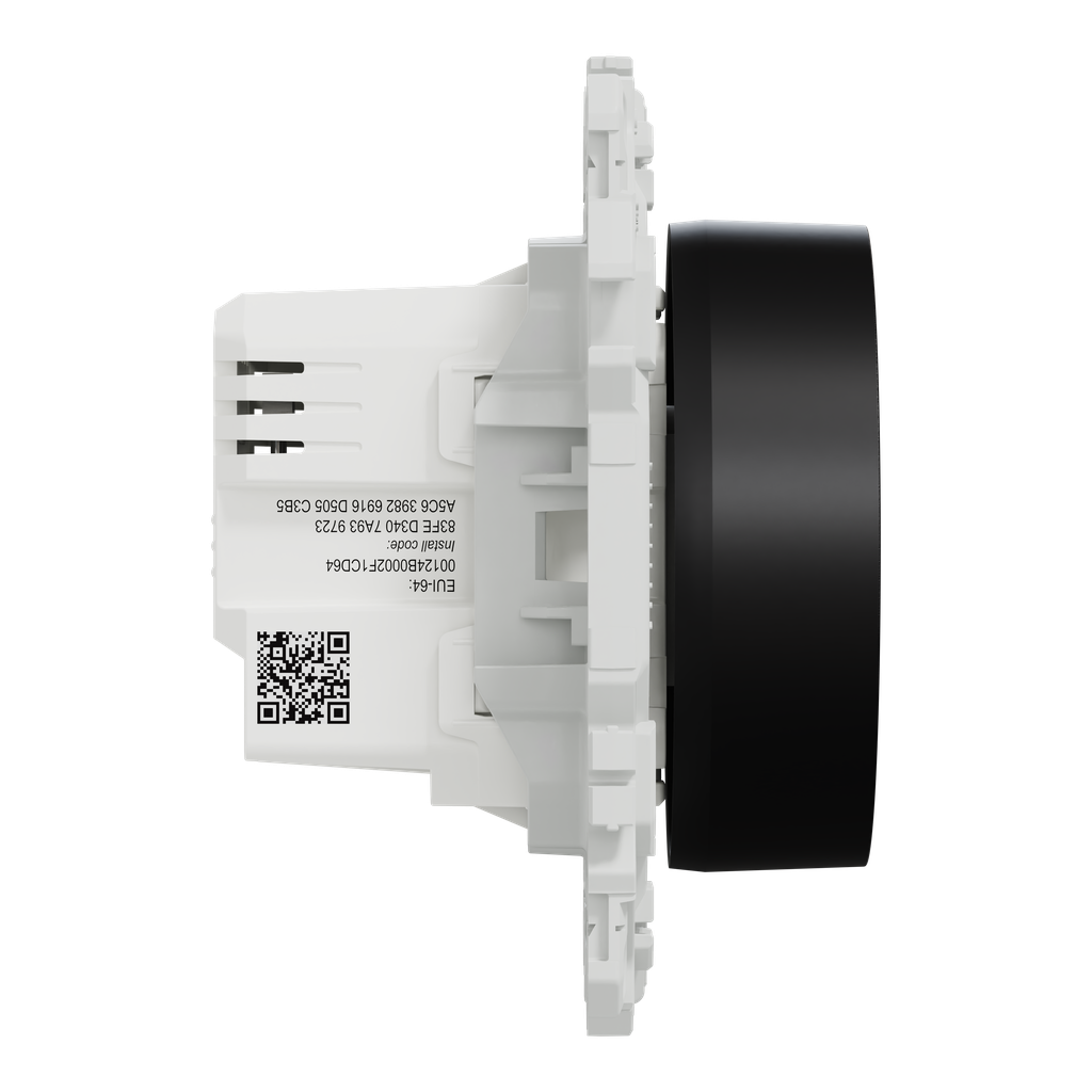 Wiser Odace - variateur rotatif connecté 2 ou 3 fils zigbee - noir onyx