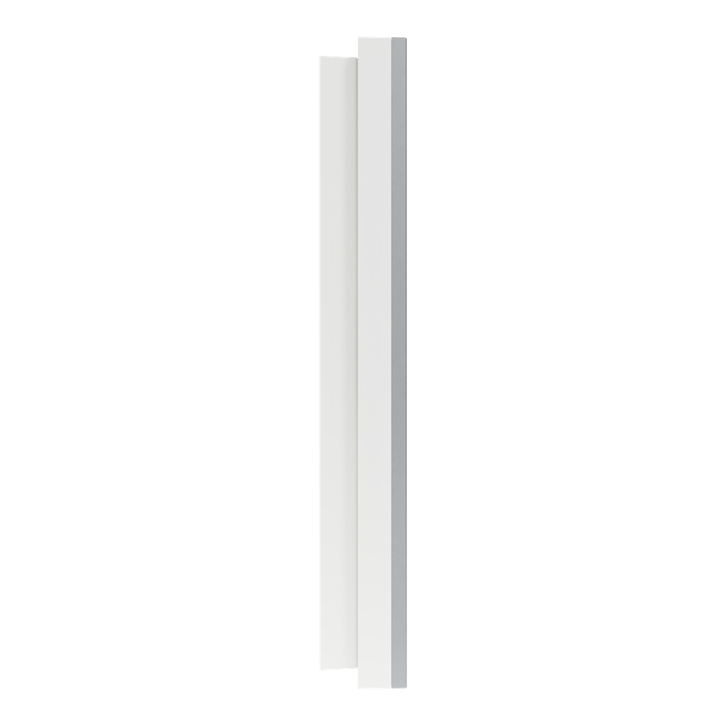 Odace Métal - plaque de finition 2 postes - effet Titane support blanc