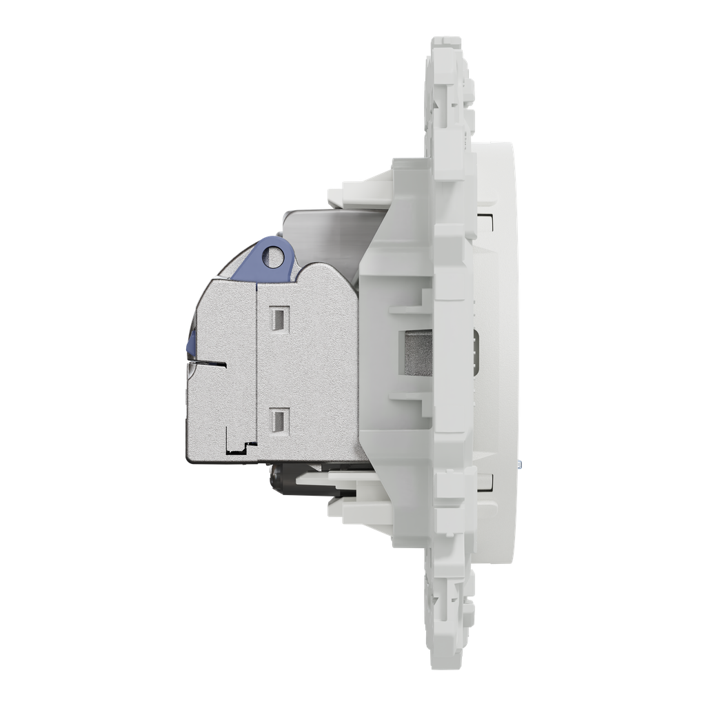 Odace - prise mixte RJ45 Cat.6 STP + TV - blanc craie
