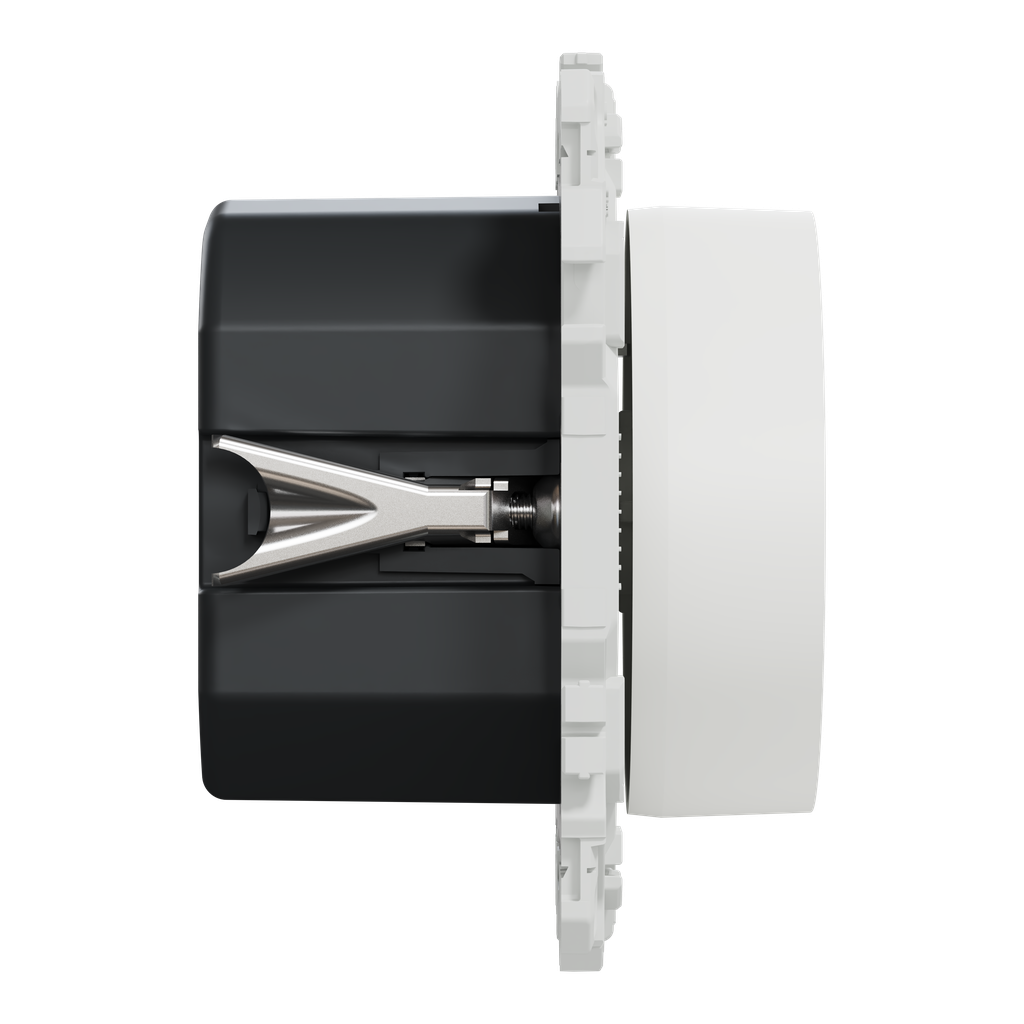 Odace - variateur de lumière universel 2 ou 3 fils - rotatif - blanc craie