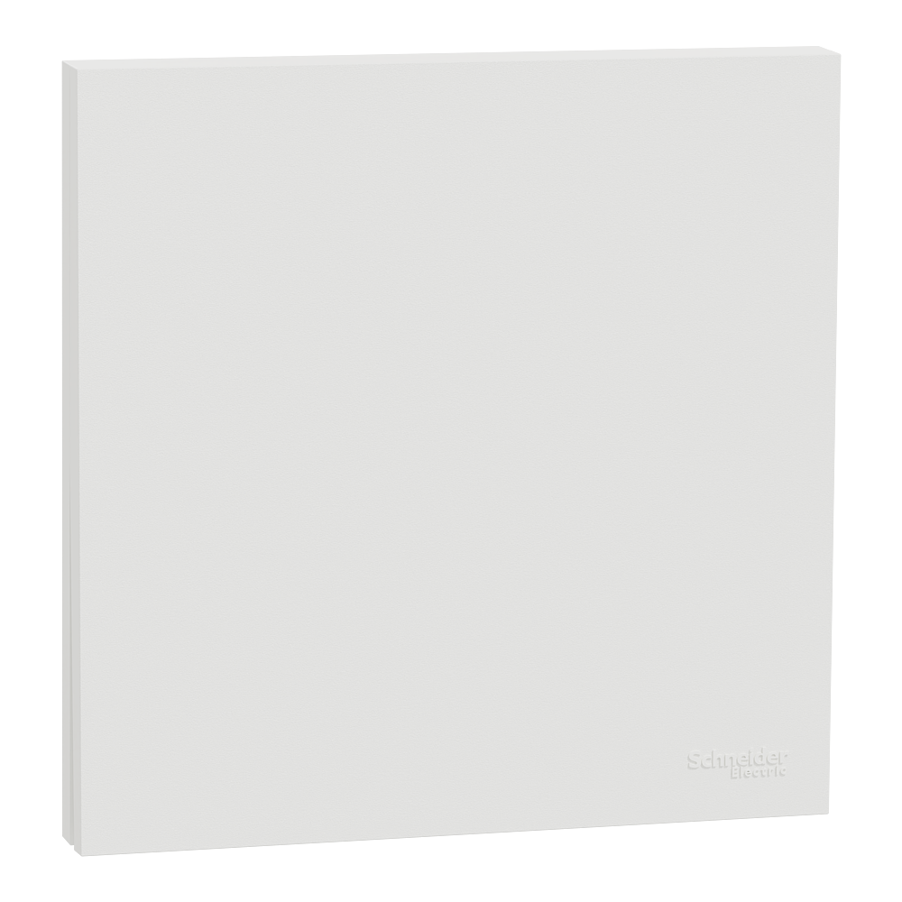 Odace Intégral - enjoliveur et plaque - pour VV ou poussoir simple - Blanc craie