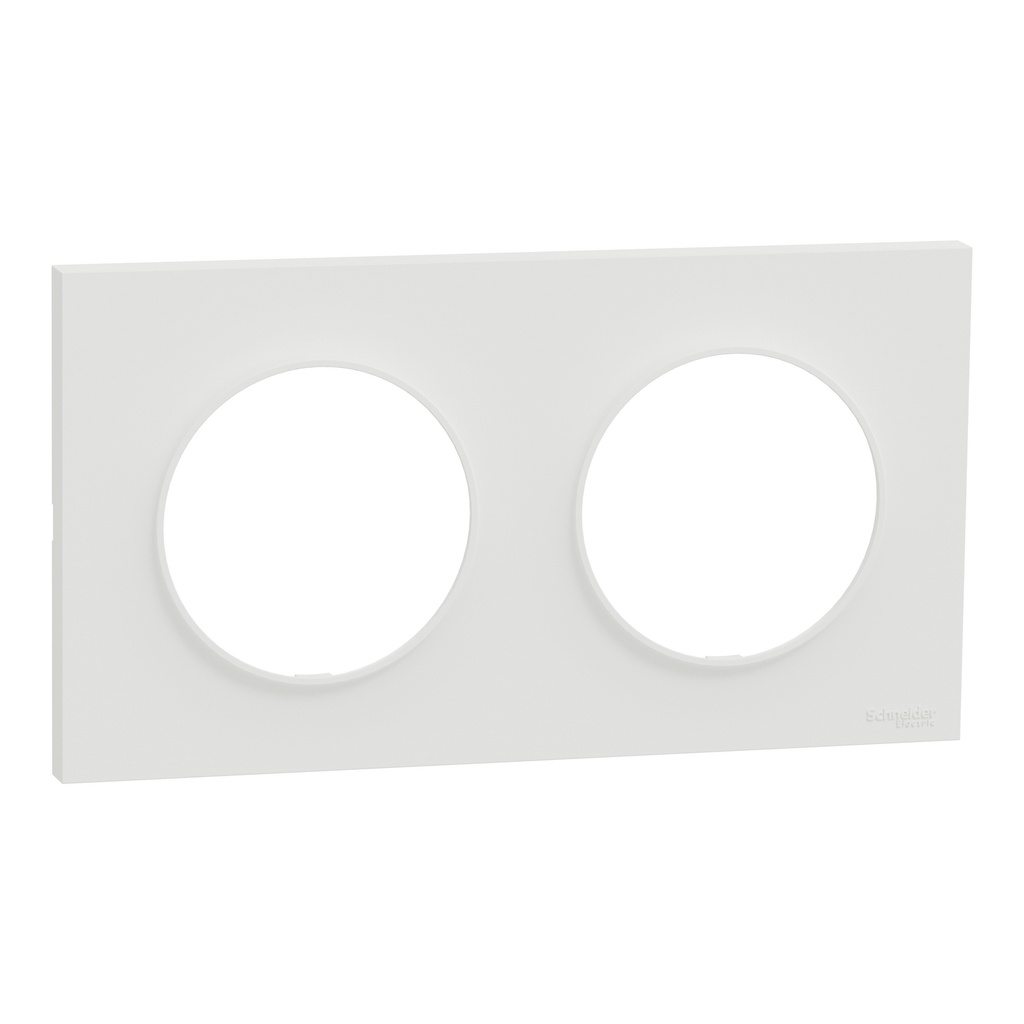Odace Origine - plaque de finition 2 postes - couleur blanc