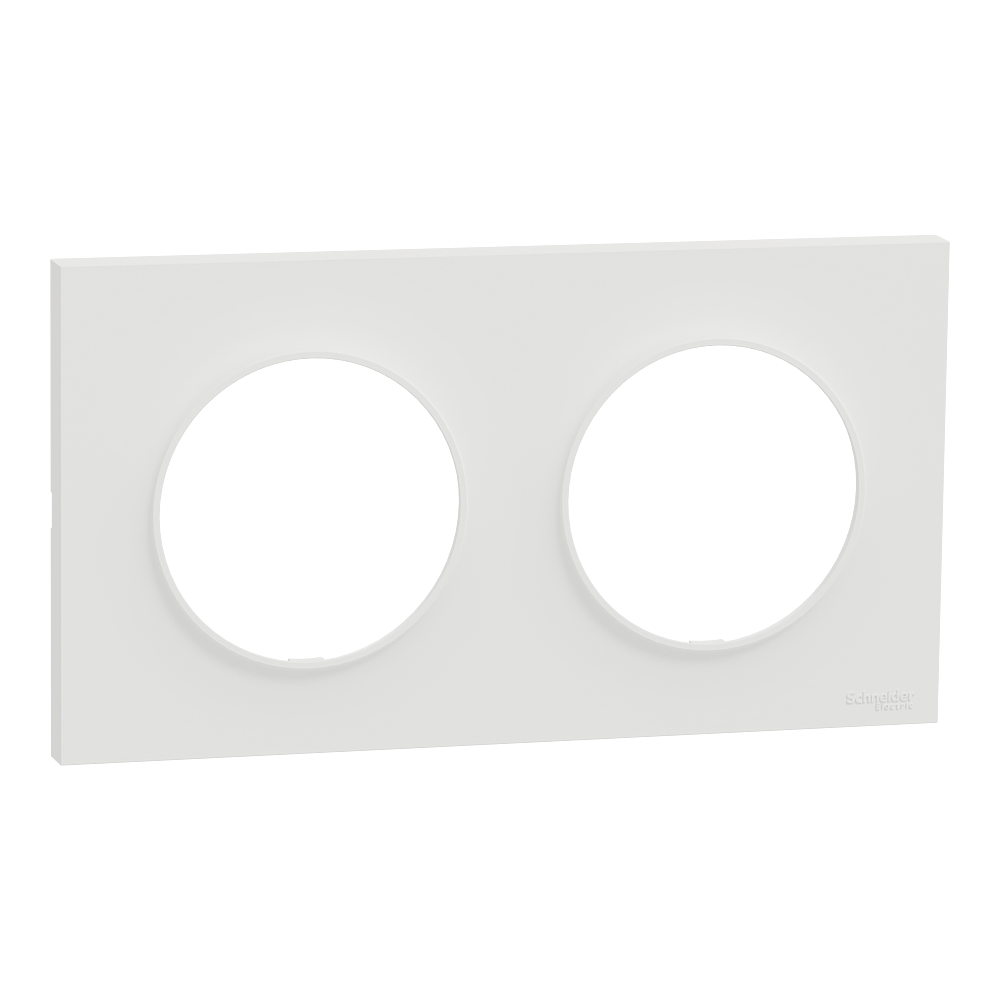 Odace Origine - plaque de finition 2 postes - couleur blanc
