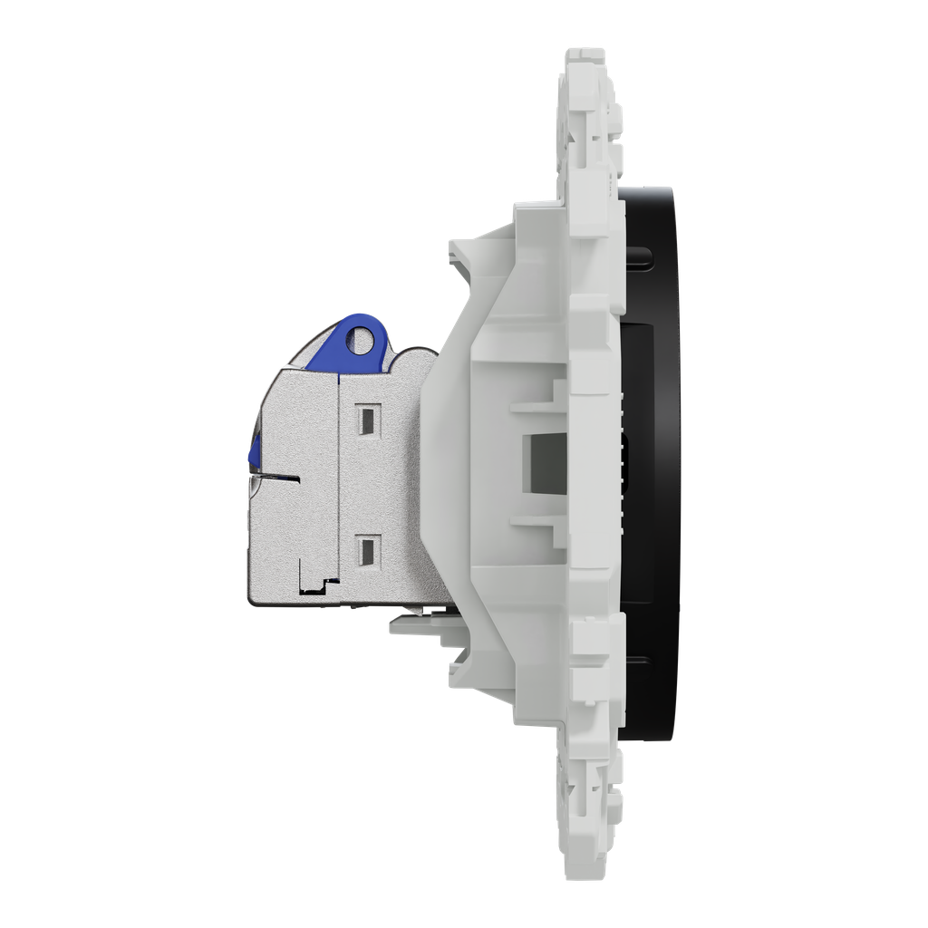 Odace - prise RJ45 - Cat6A STP grade 3TV - noir onyx