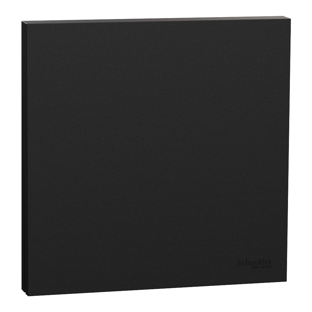 Odace Intégral - enjoliveur et plaque - pour VV ou poussoir simple - Noir onyx